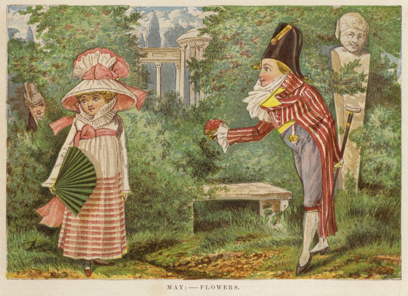 Maio: flores (cor litho) de English School