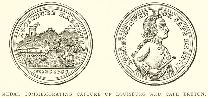 Captura Comemorativa da Medalha de Louisburg e Cape Breton de English School