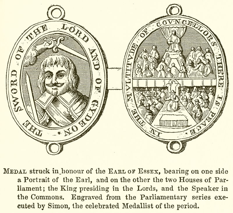Medalha atingida em honra do conde de Essex de English School