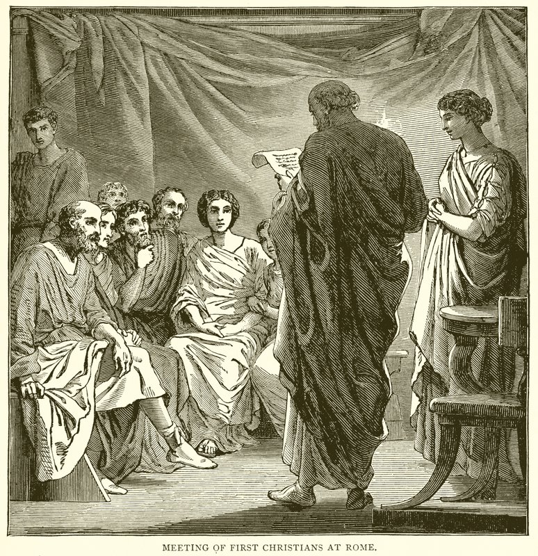 Encontro dos primeiros cristãos em Roma de English School