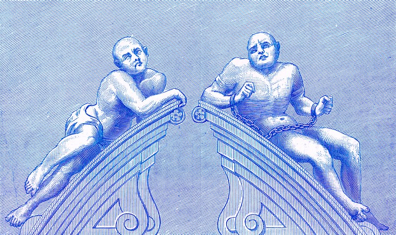 Melancolia e Raving Madness, ilustração de Old and New London, de Edward Walford, publicada em 1880 (imagem digital melhorada) de English School