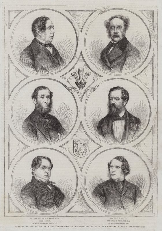 Membros do Conselho do Príncipe de Gales (gravura) de English School