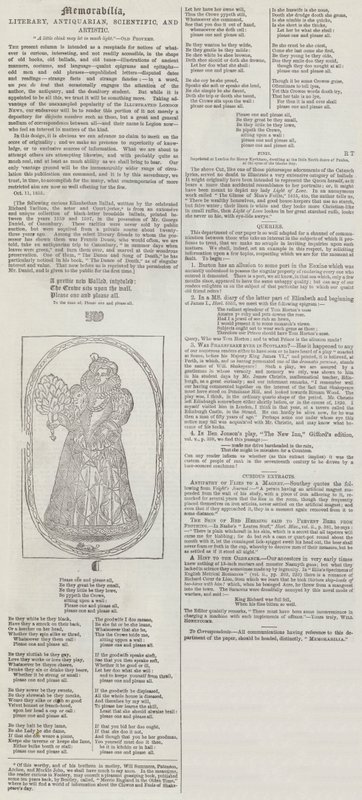 Memorabilia, Literário, Antiquário, Científico e Artístico (gravura) de English School