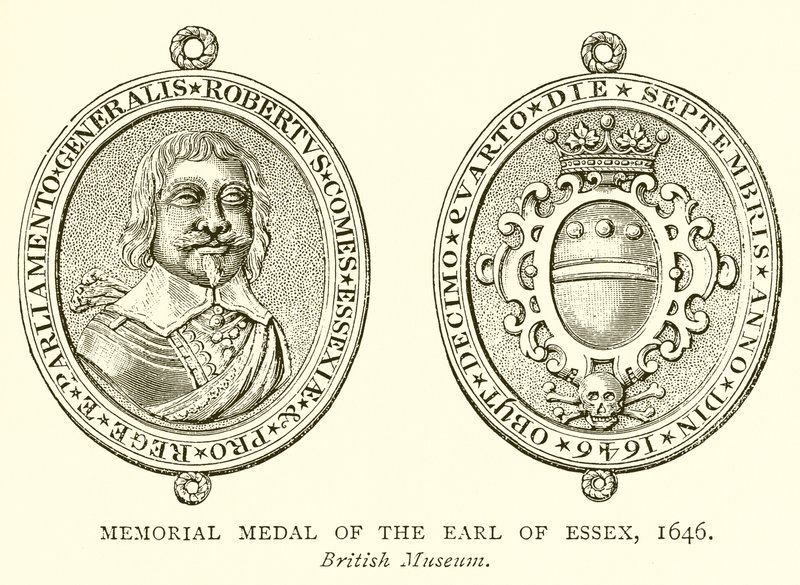 Medalha Memorial do Conde de Essex, 1646 de English School