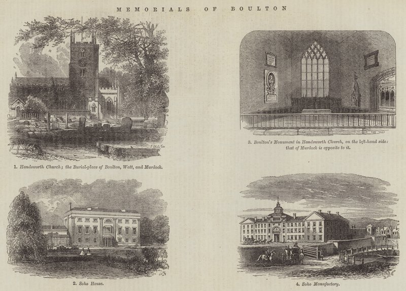 Memoriais de Boulton (gravura) de English School