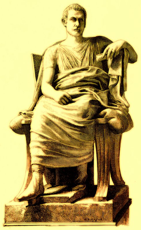 Menander, ilustração da História de Roma por Victor Duruy, publicado em 1884 (imagem digitalmente melhorada) de English School
