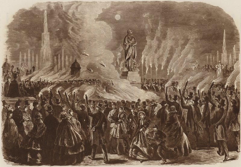 Festival Mendelssohn, a procissão das tochas, 1860 de English School