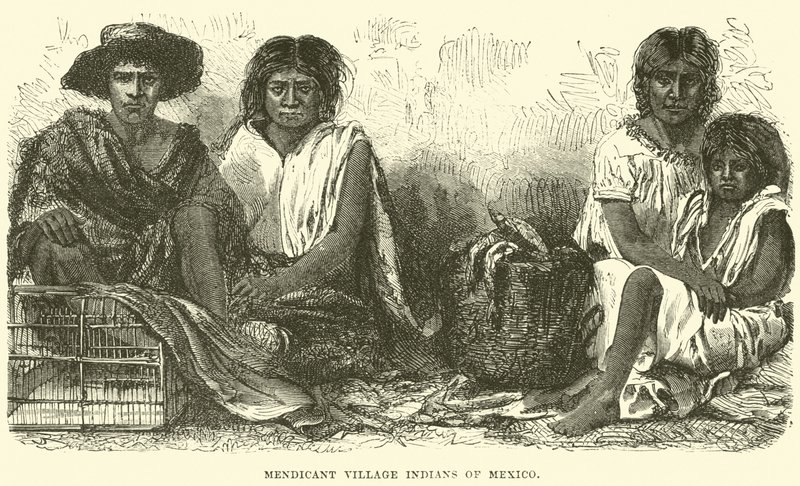 Índios da aldeia mendicante do México de English School