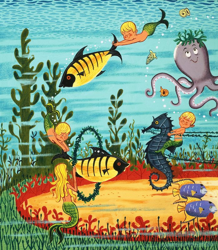 Pessoas sereia de English School