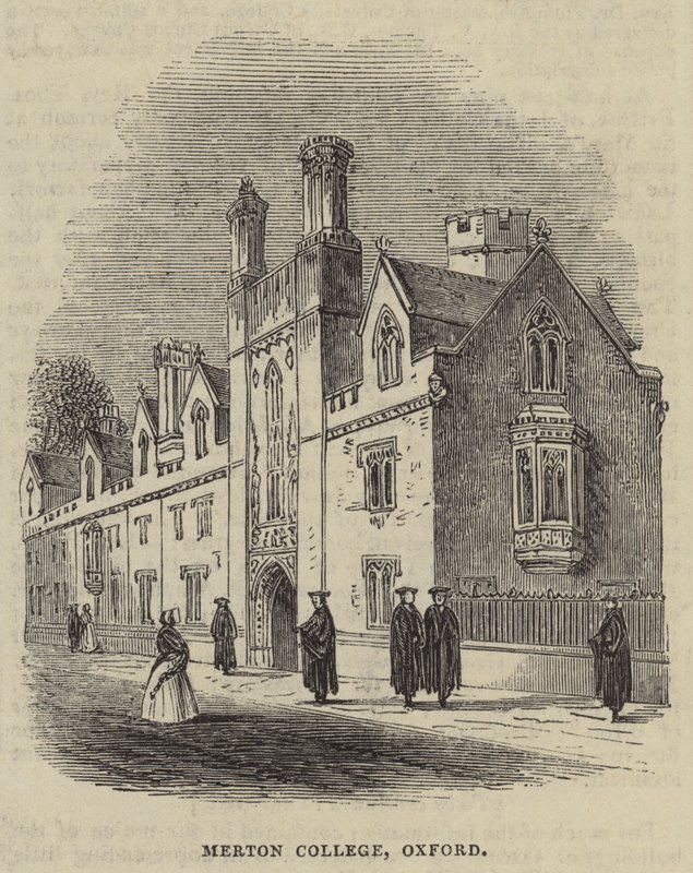 Merton College, Oxford (gravura) de English School