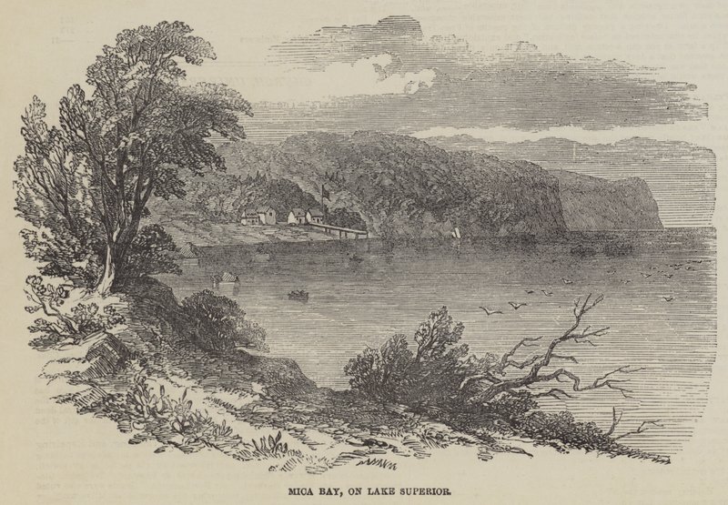Baía de Mica, no Lago Superior (gravura) de English School