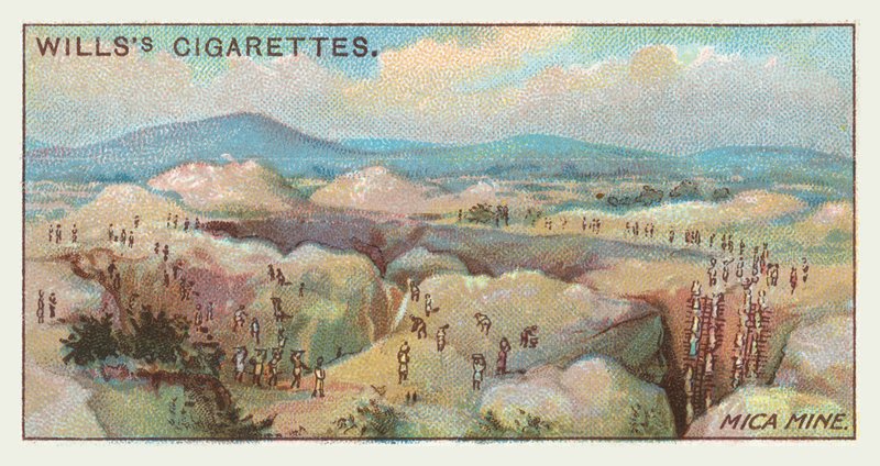 Mina de mica (cromolitho) de English School