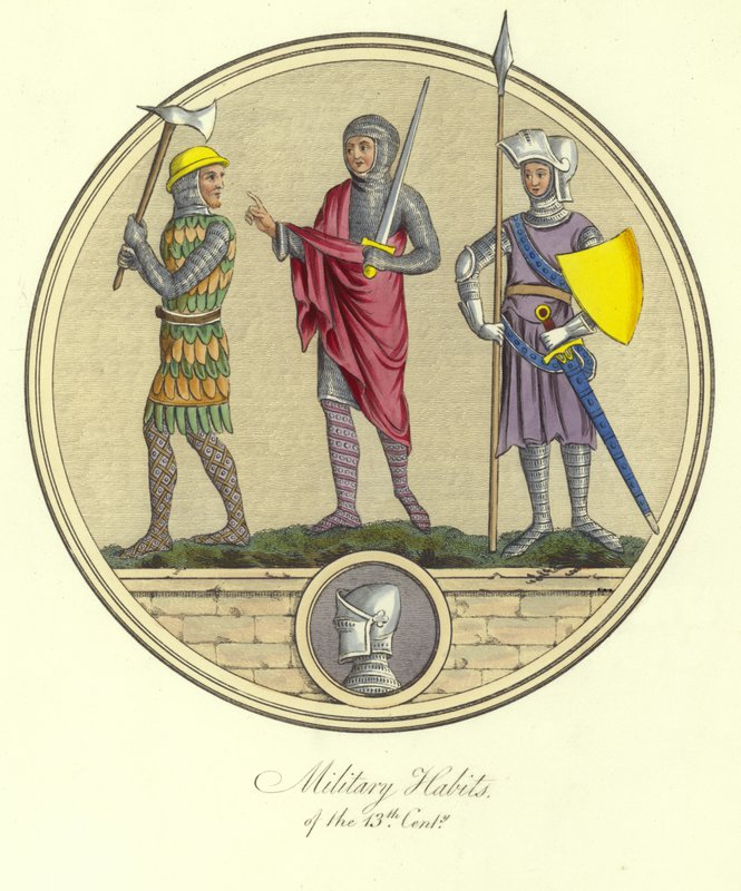 Hábitos militares do século XIII de English School