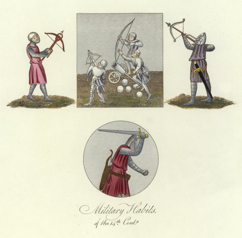 Hábitos militares do século XIV de English School