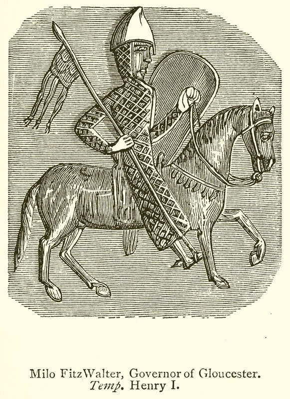 Milo FitzWalter, governador de Gloucester. Temp. Henry I de English School