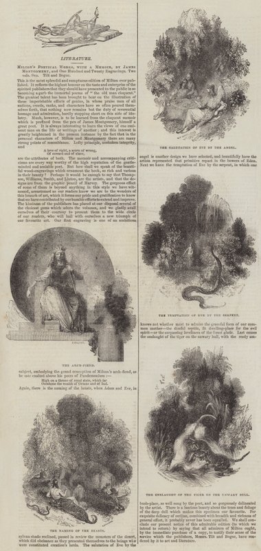 Obras Poéticas de Milton, com uma Memória, de James Montgomery (gravura) de English School
