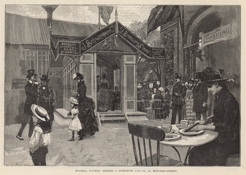 Águas minerais; Srs. J Schweppe & Co, 51 Berners Street de English School