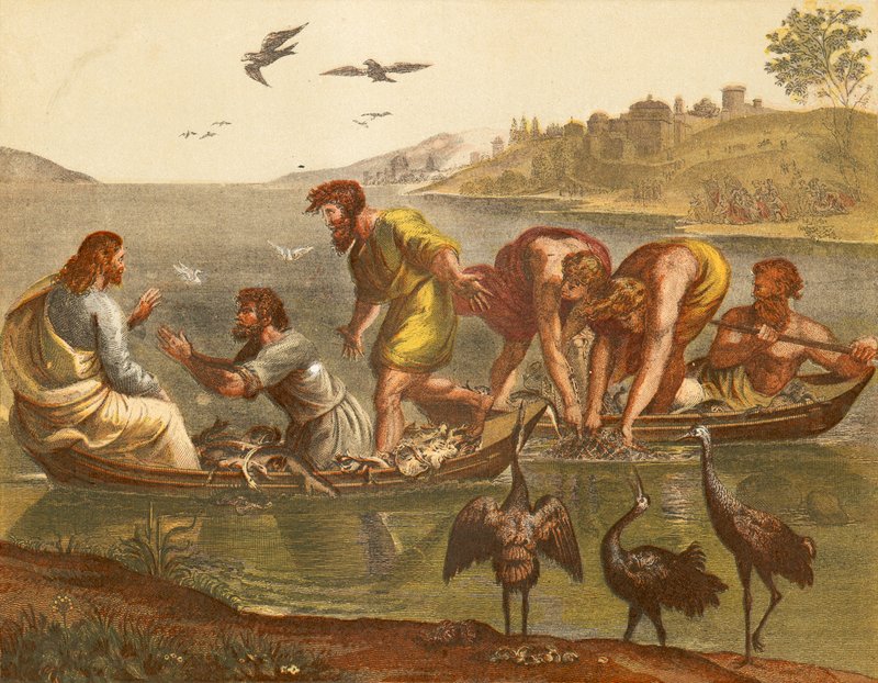 Milagroso calado de peixes de English School