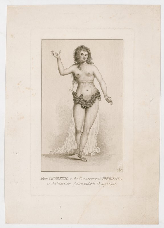 Miss Chudleigh, no personagem de Ifigênia, no Masquerade dos Embaixadores de Veneza de English School