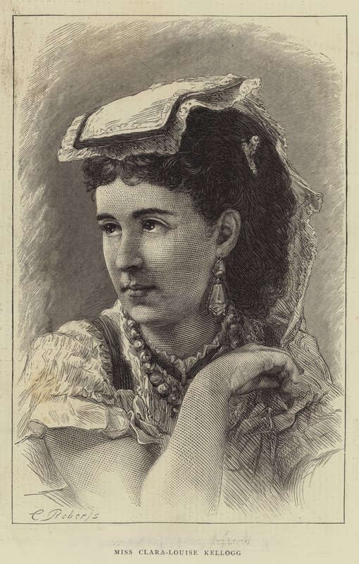 Miss Clara-Louise Kellogg (gravura) de English School