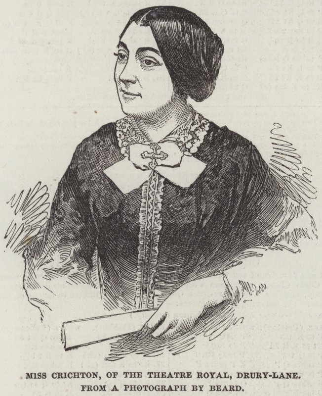 Miss Crichton do Theatre Royal, Drury-Lane (gravura) de English School