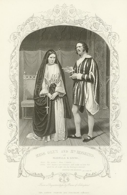 Miss Glyn e Mr. Hoskins como Isabella e Lucio, Medida por Medida de English School
