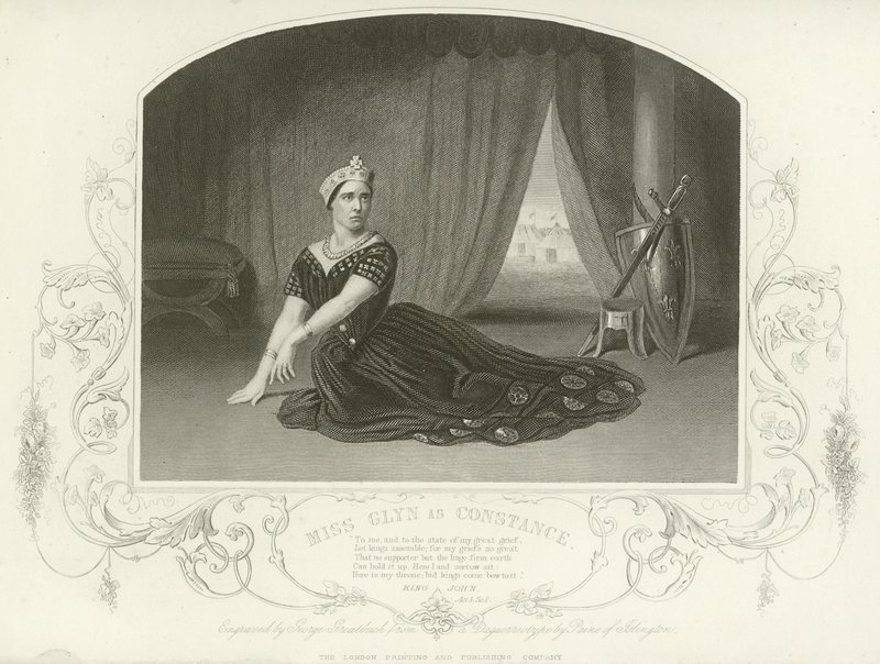 Miss Glyn como Constance, King John, Ato III, Cena I de English School