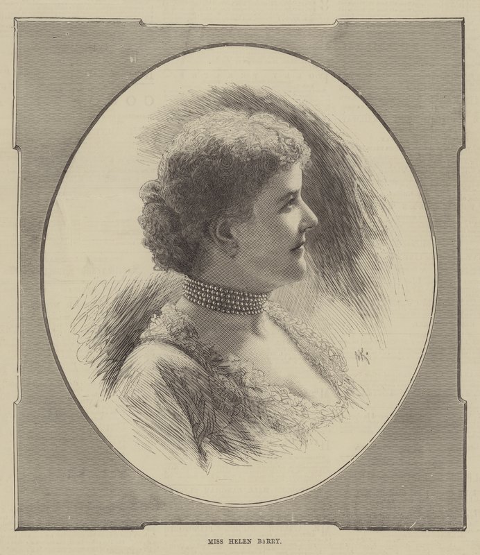 Miss Helen Barry (gravura) de English School
