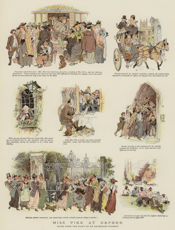 Miss Pike em Oxford (cor litho) de English School