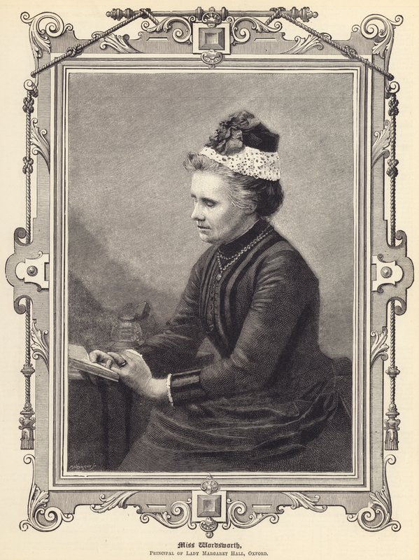 Miss Wordsworth, Directora da Lady Margaret Hall, Oxford (gravura) de English School