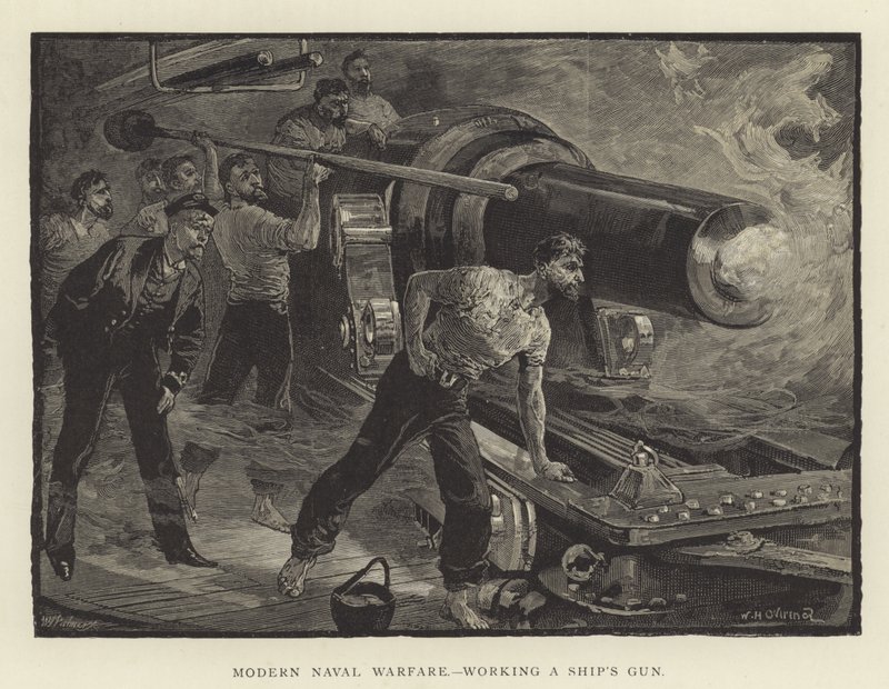 Modern Naval Warfare, trabalhando uma arma de navios de English School