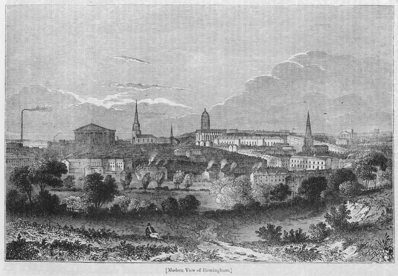 Vista moderna de Birmingham de English School