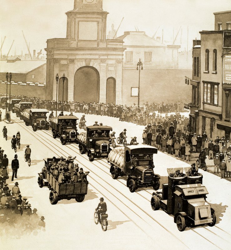 Momentos que fizeram história: A Greve Geral de 1926 (guache no papel) de English School