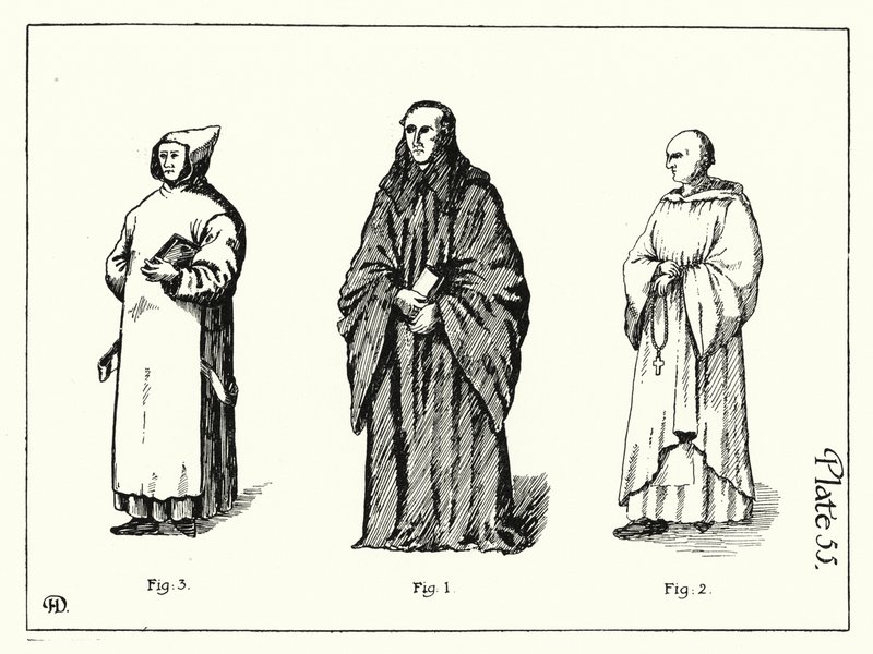 Ordens Monásticas (litho) de English School
