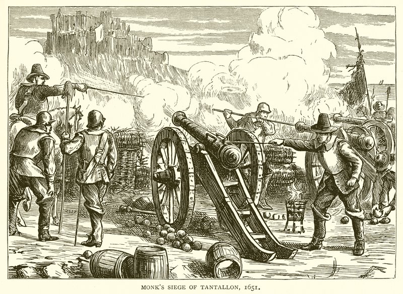 Monges Cerco de Tantallon, 1651 de English School