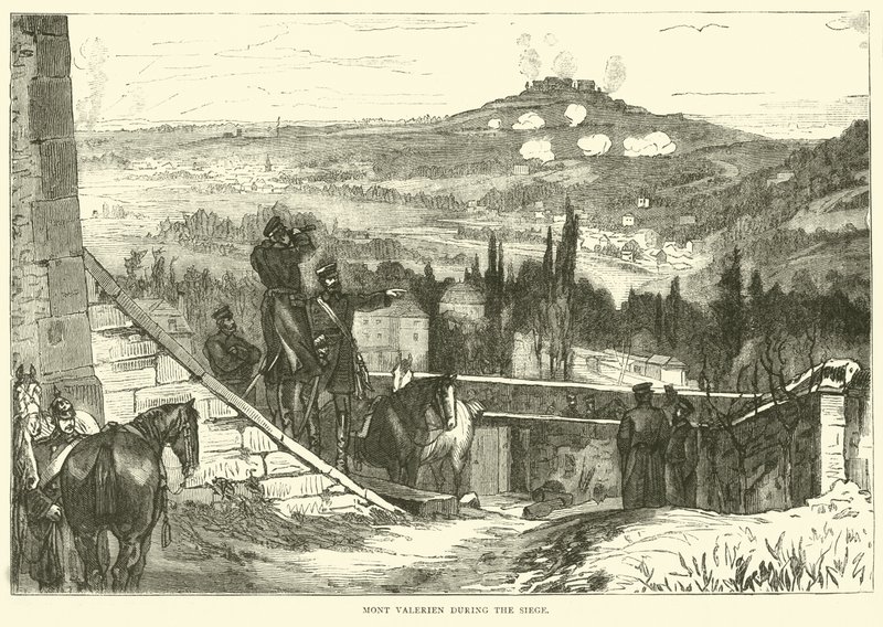Mont Valerien durante o cerco, outubro de 1870 de English School