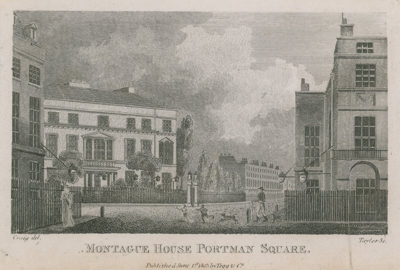 Montague House, Portman Square, Londres de English School