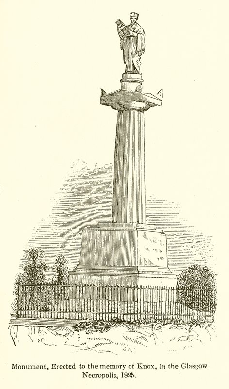 Monumento Erigido à Memória de Knox, na Necrópole de Glasgow, 1825 de English School