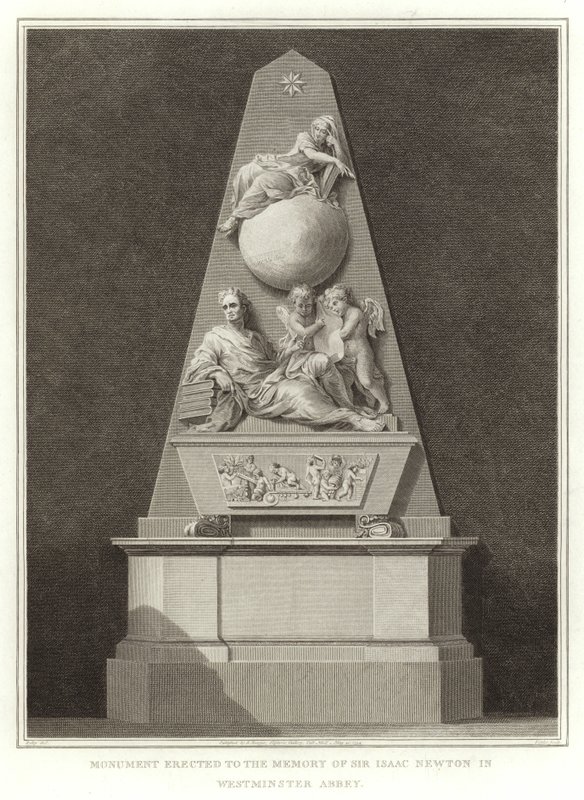 Monumento Erigido à Memória de Sir Isaac Newton na Abadia de Westminster de English School