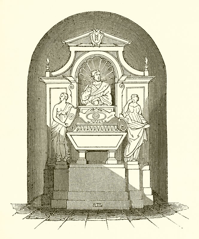 Monumento de Galileo na Igreja de Santa Croce em Florença de English School