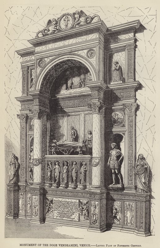 Monumento do Doge Vendramini, Veneza, Latter Part of Fifteenth Century (gravura) de English School
