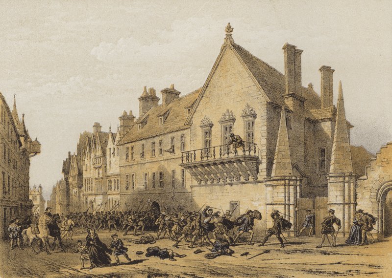 Moray House, Canongate (chromolitho) de English School