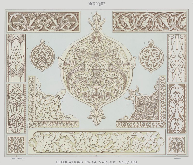 Moresque, Decorações de várias mesquitas de English School