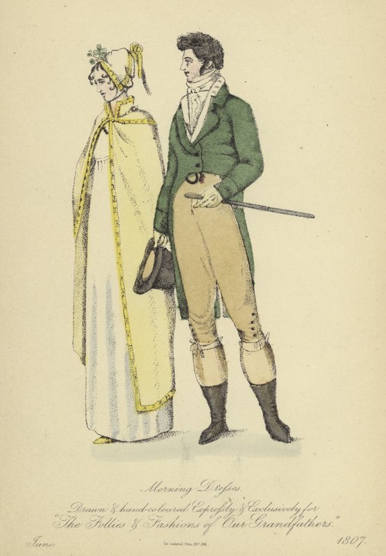 Vestido de Manhã para Senhoras e Senhores (gravação a cores) de English School