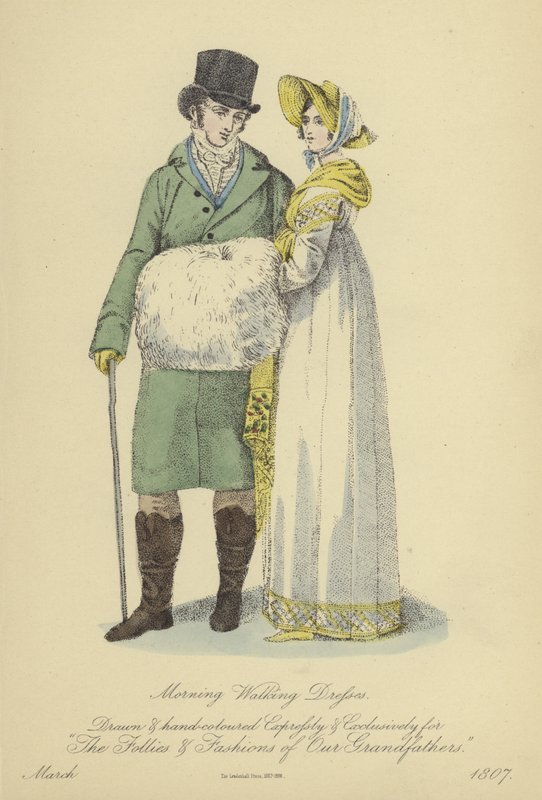 Vestido de Caminhada Matinal para Senhoras e Senhores (gravação a cores) de English School