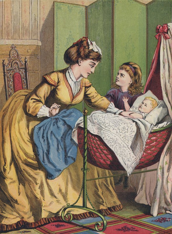 Mãe e bebê de English School