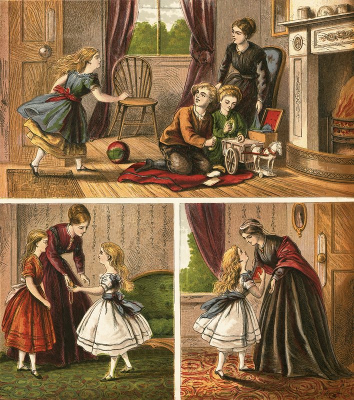 Mãe e filhos de English School