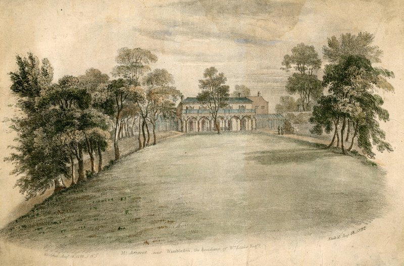Monte Arrarat perto de Wimbledon, a residência de William Leake de English School