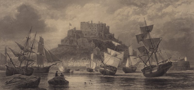 Monte, orgueil, castelo, jersey de English School