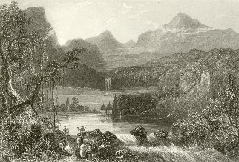 Templos da montanha, lago de Aboo de English School